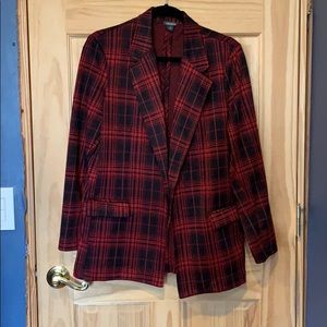 Wild Fable Blazer Boyfriend Fit Red Flannel